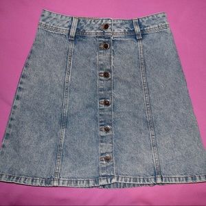 H&M Denim Button Up Skirt